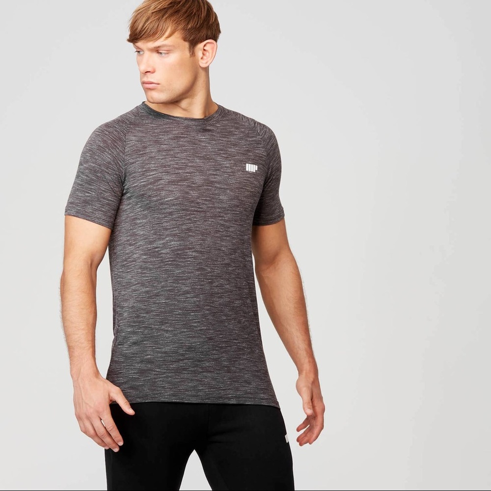 Men’s Myprotein MP Performance Workout Top T-Shirt - Charcoal Marl Size Medium